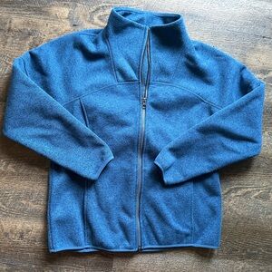 LL Bean Fleece Sweater Jacket, Woman’s Medium Petite